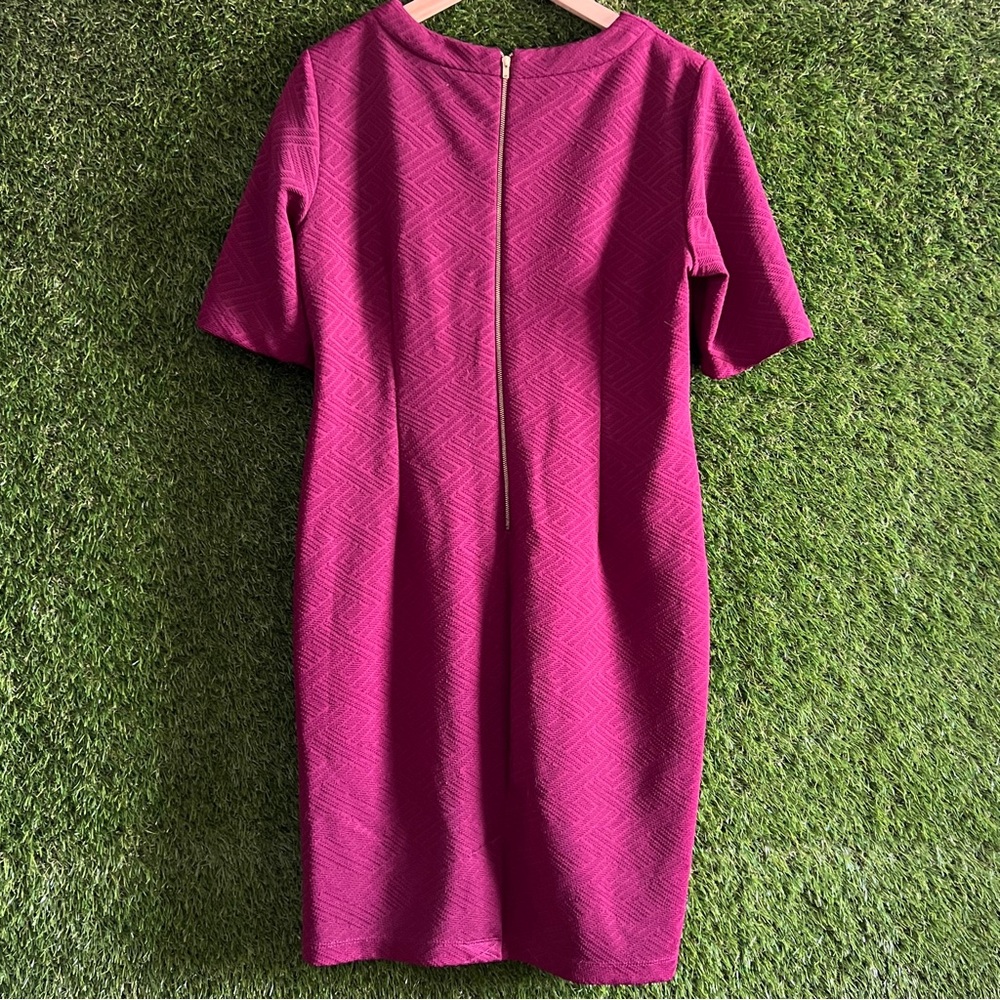 Liz Claiborne Maroon Textured Knit Dress Office - Picture 2 of 5